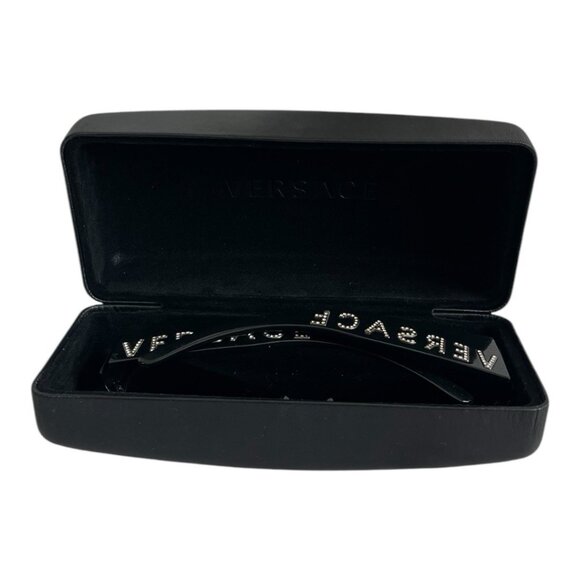 Versace Black Rhinestone Logo Sunglasses Bling Rare Designer Glasses Shades +Box - Picture 7 of 8